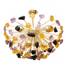 Semi sputnik brass chandelier 