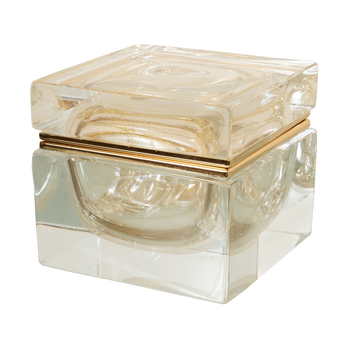 Square Murano glass box | Boxes | John Salibello