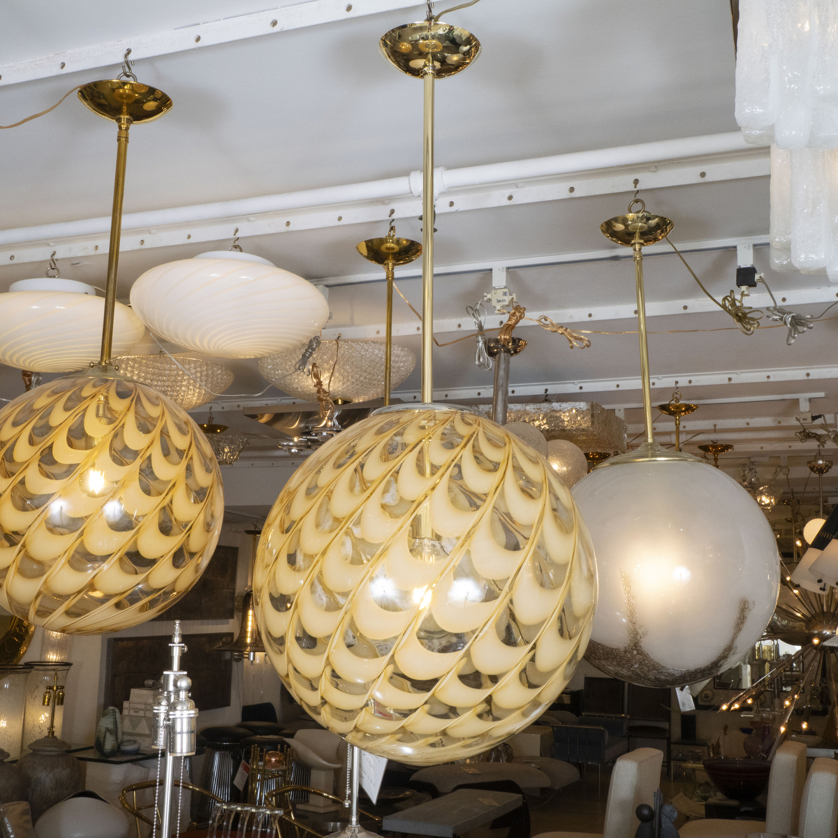 Spherical Fixure Spherical glass pendant fixture | Chandeliers & Pendants | John Salibello