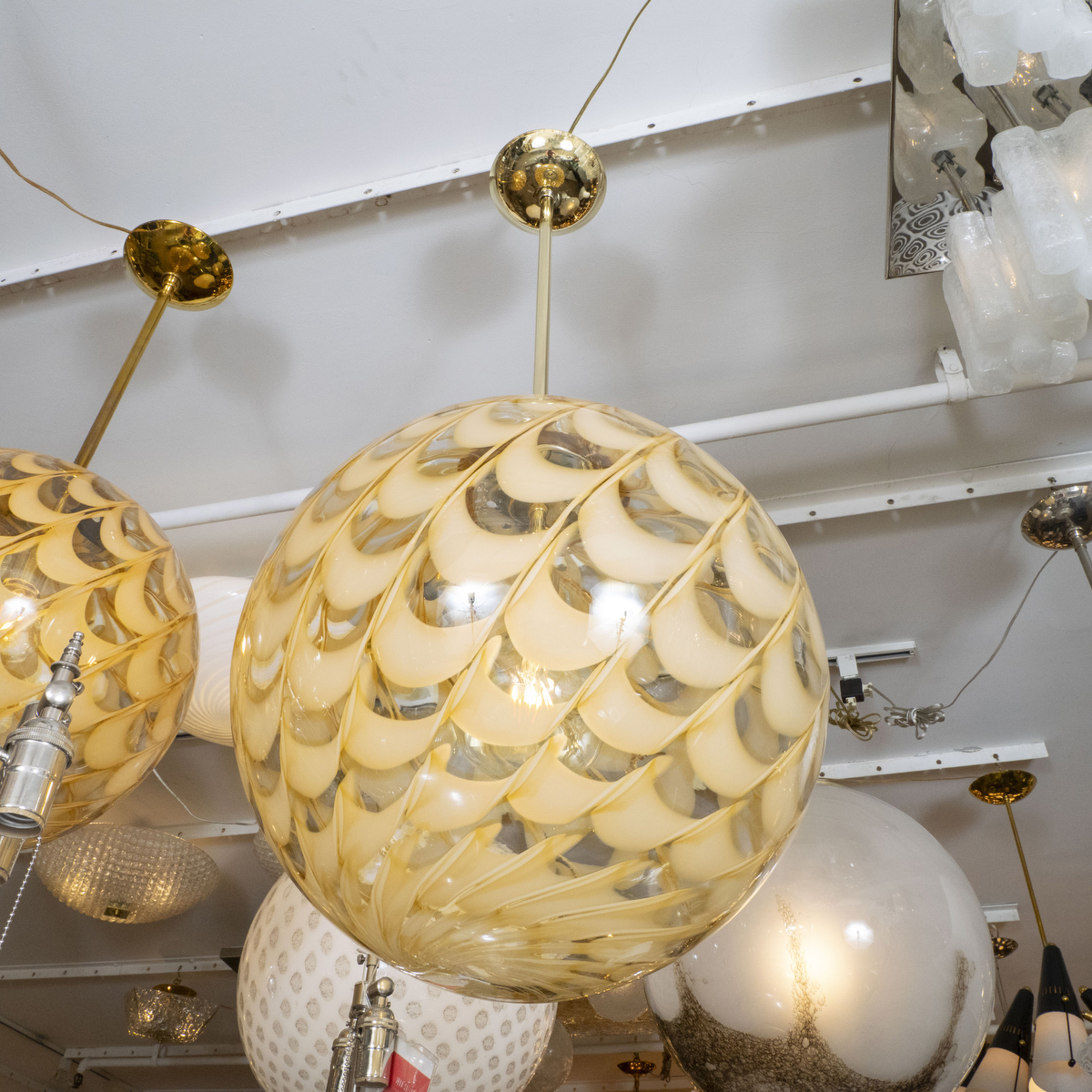 Spherical Fixure Spherical glass pendant fixture | Chandeliers & Pendants | John Salibello