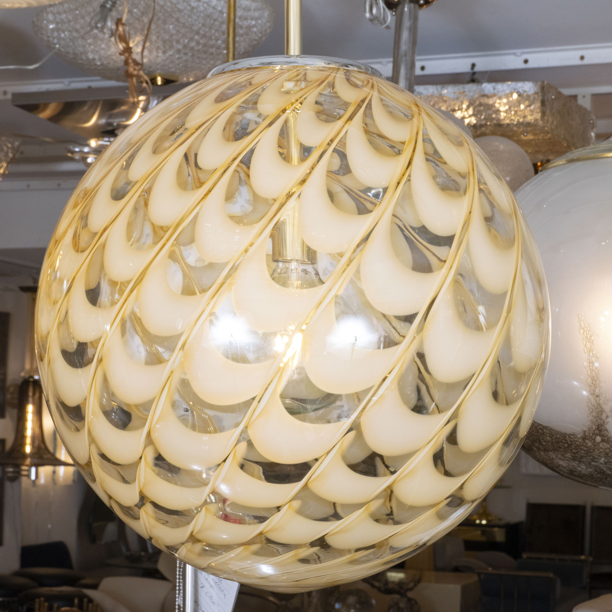 Spherical Fixure Spherical glass pendant fixture | Chandeliers & Pendants | John Salibello