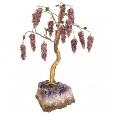 Petite mixed metal tree with hanging stone clusters