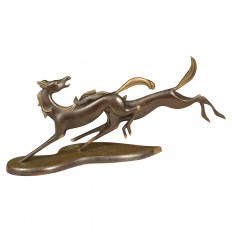 Bronze stylized animal sculpture