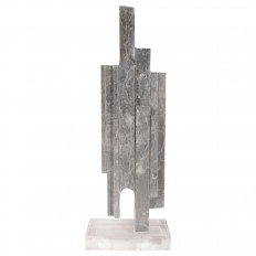 Rectilinear abstract stone sculpture 