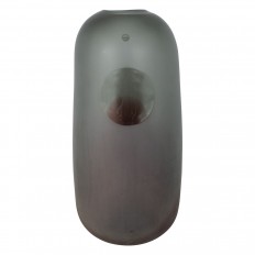 Tall grey Murano glass ovoid form vase 