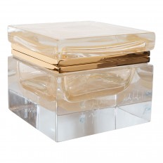 Monumental square Murano glass box