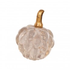 Resin artichoke objet with gilt stem