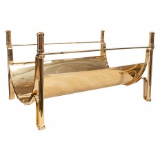 Brass curved magazine rack