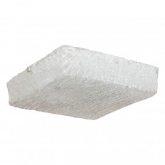Wave textured glass flush mount fixture 