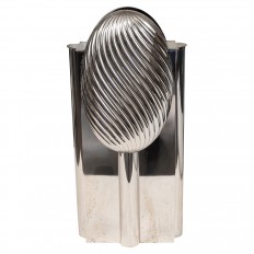 White metal fluted decorative objet