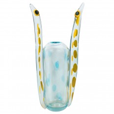 Whimsical dotted Murano glass vase