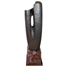 Pottery Sculpture with Resin Base
