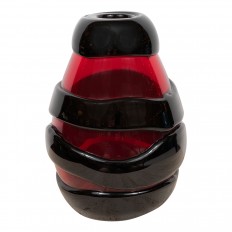 Red Murano glass vase