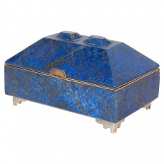 Lapis Lazuli box with nickel details