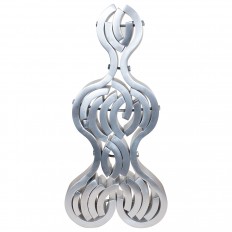 Figural aluminum articulated sculpture 