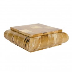 Inlaid horn veneer box