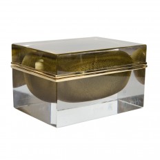 Rectangular Murano covered glass box
