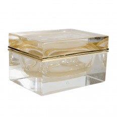 Monumental rectangular Murano glass box