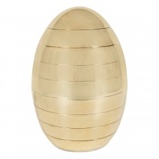 Ovoid Form Stacked Brass Box