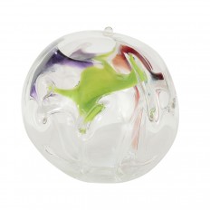 Colorful pink and green spherical sculpture