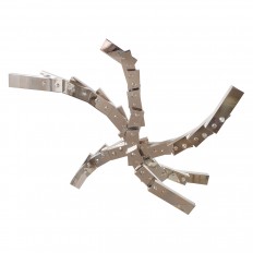 Large polished nickel sculpture