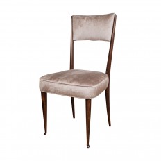 Stylized lacquered wood chair 