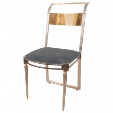 Stylized brass and nickel chair