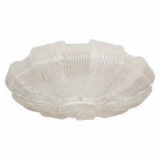 Ceiling fixture composed of curved glass elements