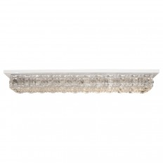 Linear white enameled flush mount