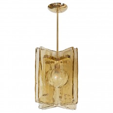 Brass pendant with intersecting shades