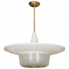 Brass and enameled metal pendant