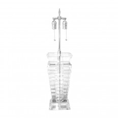 Single stacked lucite lamp