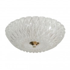 Dome form frosted glass flush mount