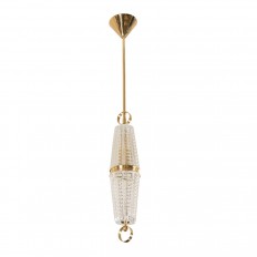 Slender brass pendant