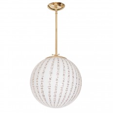 Spherical opaque glass pendant