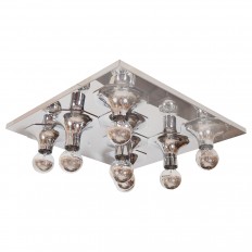 Polished chrome square flush mount