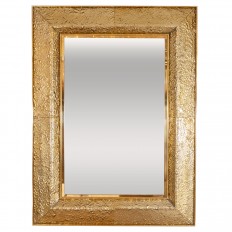 Rectangular brass mirror 