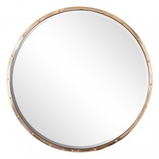 Circular mirror with nickel surround 