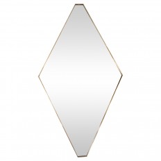 Brass diamond shaped mirror