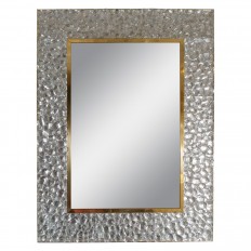Brass mirror with ice glass surround