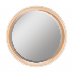 Circular illuminated lacquered surround mirror