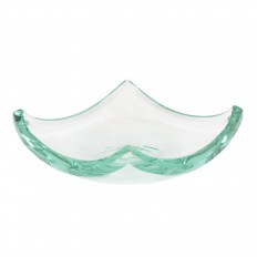 Square concave Murano glass bowl