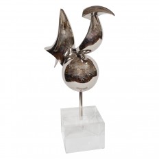 Abstract nickel sculpture