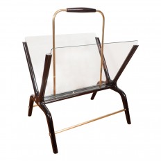 Lacquered wood magazine rack