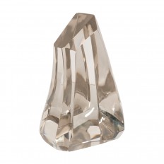 Abstract smoked glass sculpture