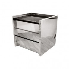 Polished Stainless Steel Chest of Drawers