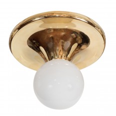 Polished brass flush mount fixture