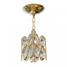 Petite brass and crystal pendant