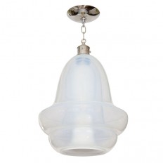 Bell Form Opalescent Glass Ceiling Fixture