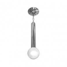 Chrome cylinder pendant ceiling fixture